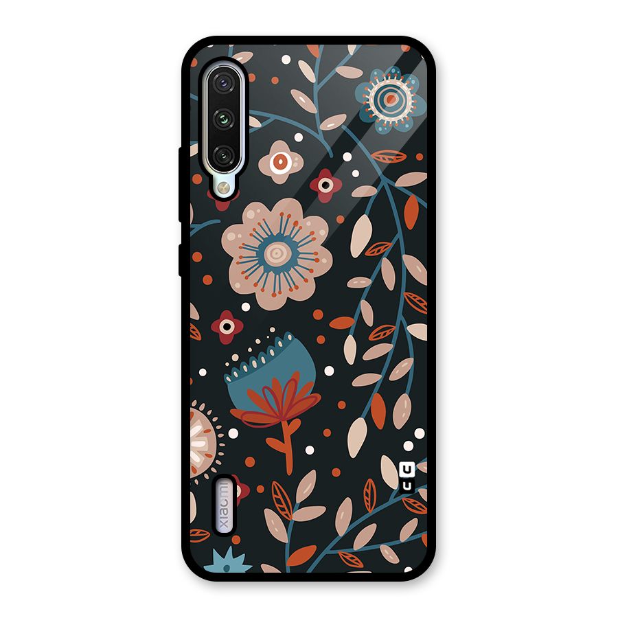 Nordic Arts Flowery Space Glass Back Case for Mi A3