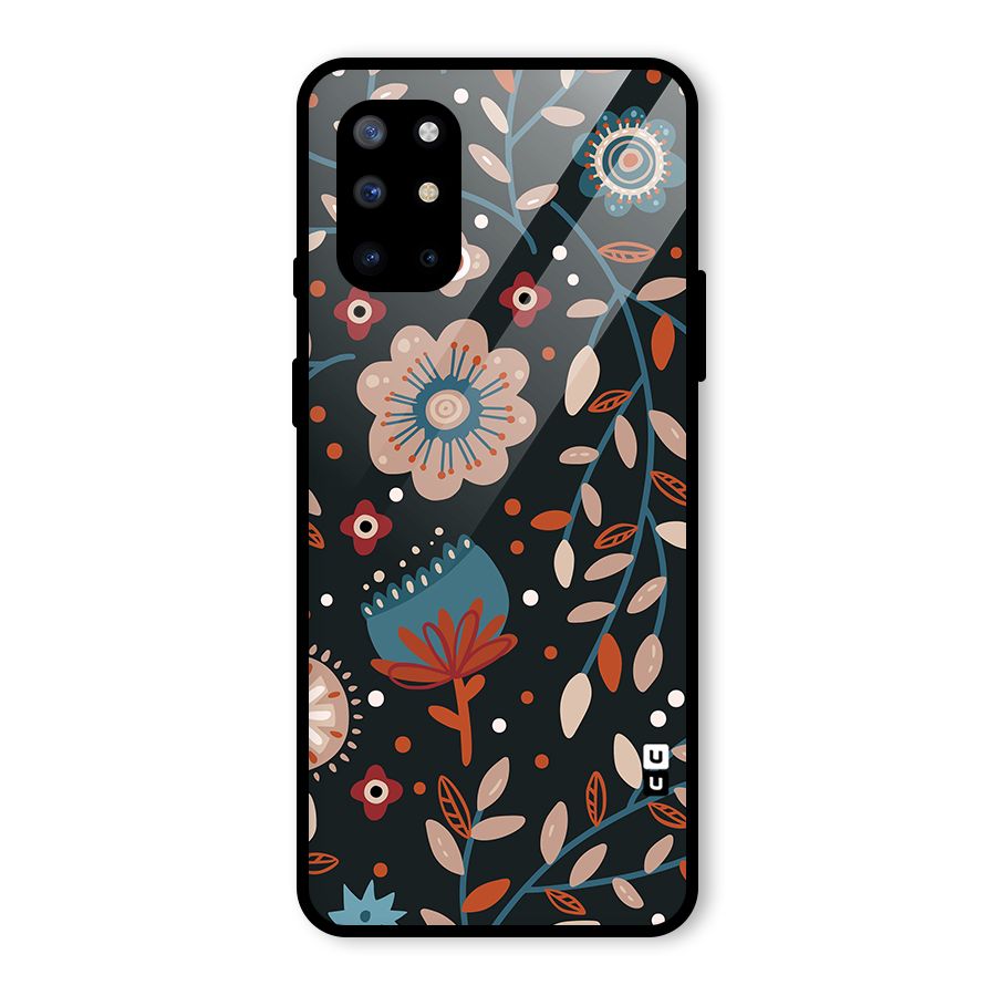 Nordic Arts Flowery Space Glass Back Case for OnePlus 8T
