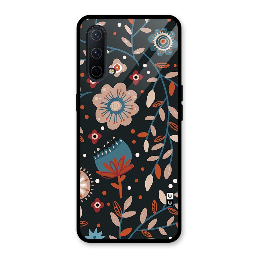 Nordic Arts Flowery Space Glass Back Case for OnePlus Nord CE 5G