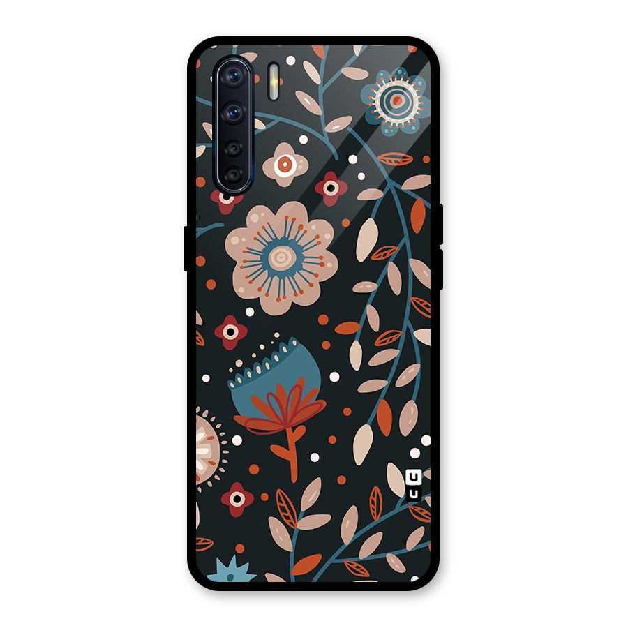 Nordic Arts Flowery Space Glass Back Case for Oppo F15