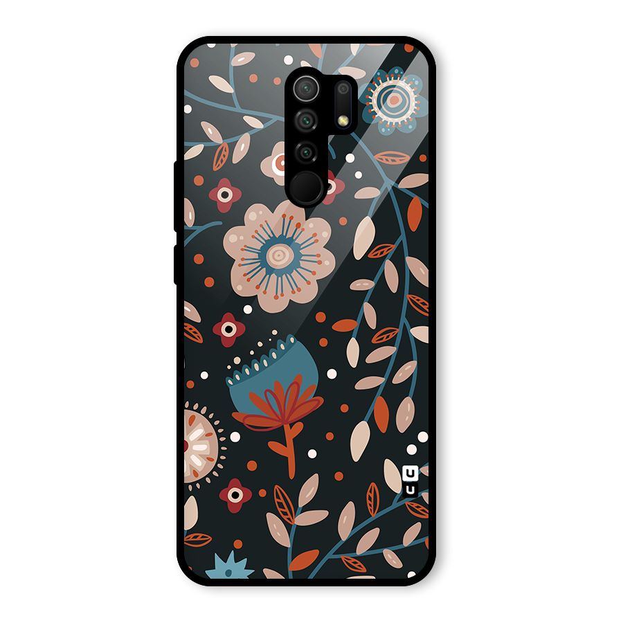 Nordic Arts Flowery Space Glass Back Case for Poco M2