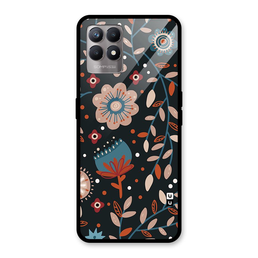 Nordic Arts Flowery Space Glass Back Case for Realme Narzo 50