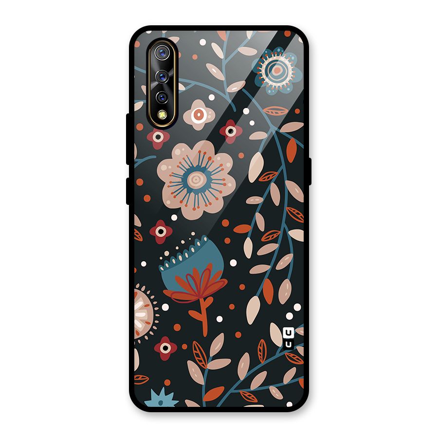 Nordic Arts Flowery Space Glass Back Case for Vivo S1