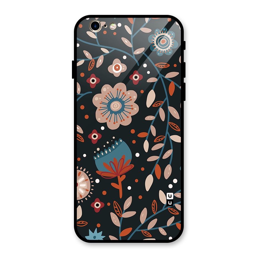 Nordic Arts Flowery Space Glass Back Case for iPhone 6 6S