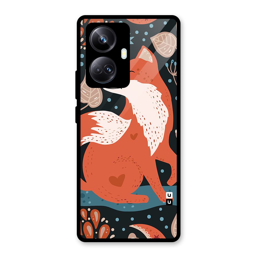 Nordic Arts Fox Glass Back Case for Realme 10 Pro Plus