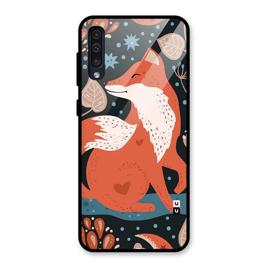 Nordic Arts Fox Glass Back Case for Galaxy A50