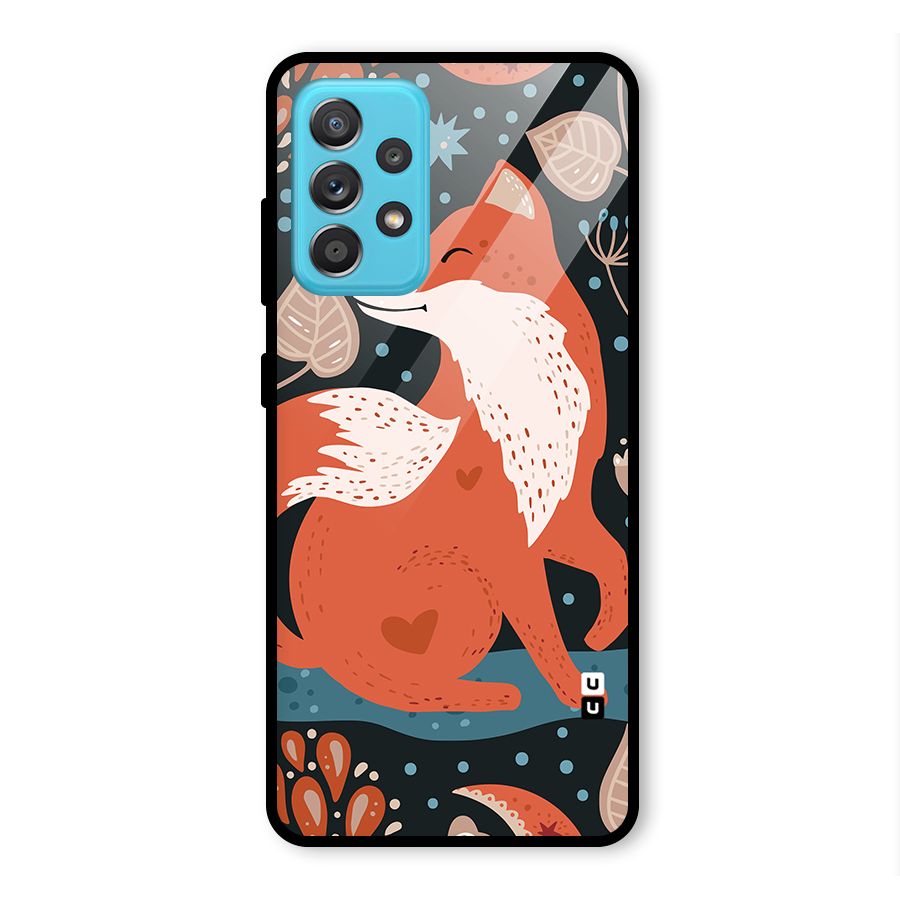 Nordic Arts Fox Glass Back Case for Galaxy A52s 5G