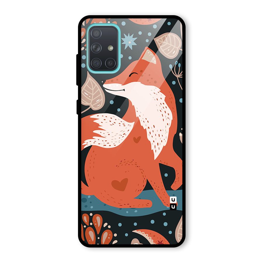 Nordic Arts Fox Glass Back Case for Galaxy A71