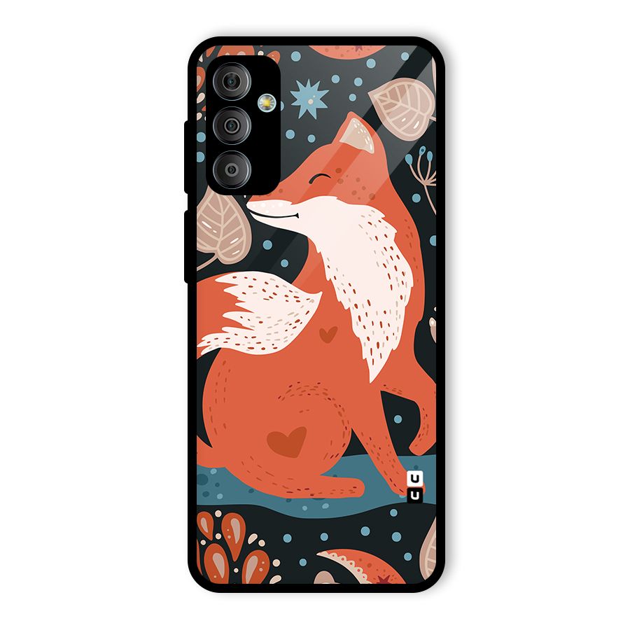 Nordic Arts Fox Glass Back Case for Galaxy F23