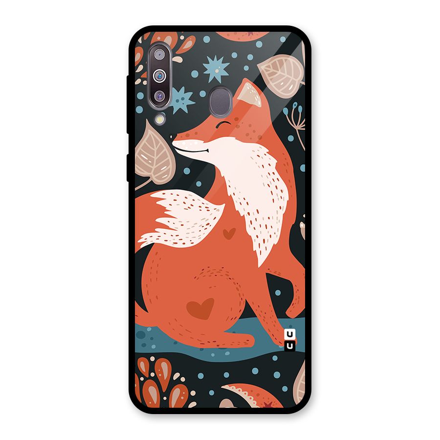 Nordic Arts Fox Glass Back Case for Galaxy M30