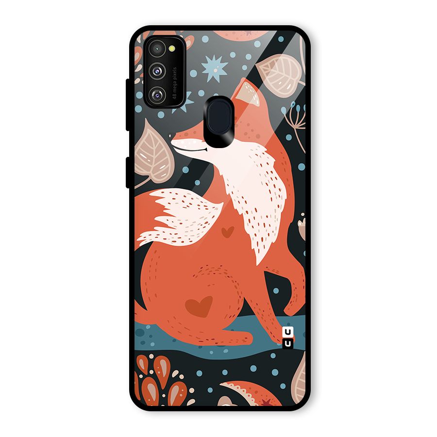Nordic Arts Fox Glass Back Case for Galaxy M30s