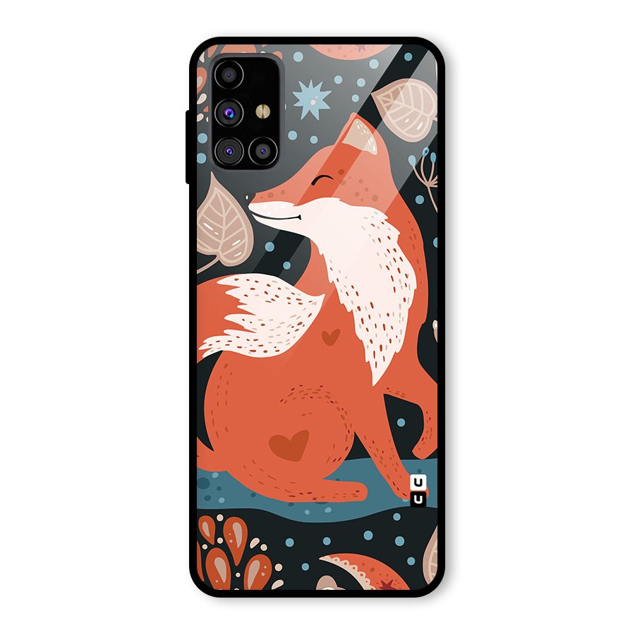 Nordic Arts Fox Glass Back Case for Galaxy M31s