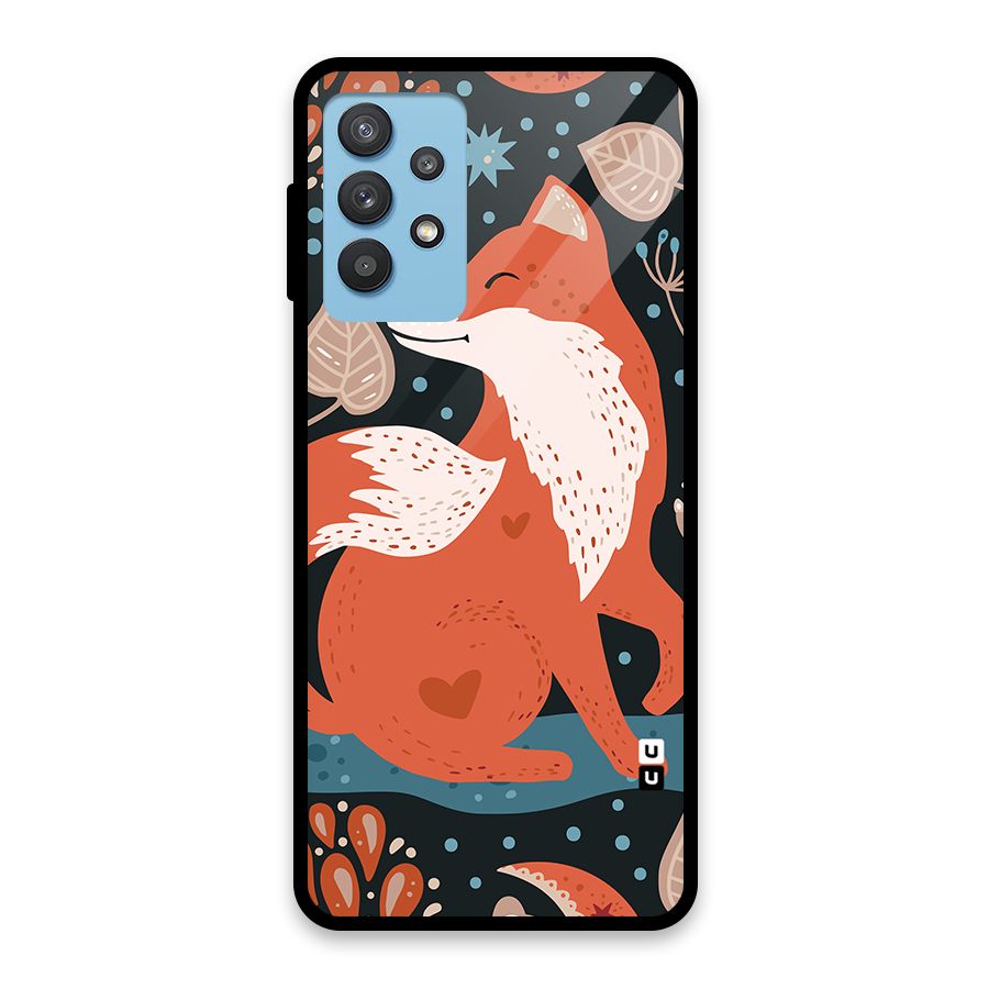 Nordic Arts Fox Glass Back Case for Galaxy M32 5G