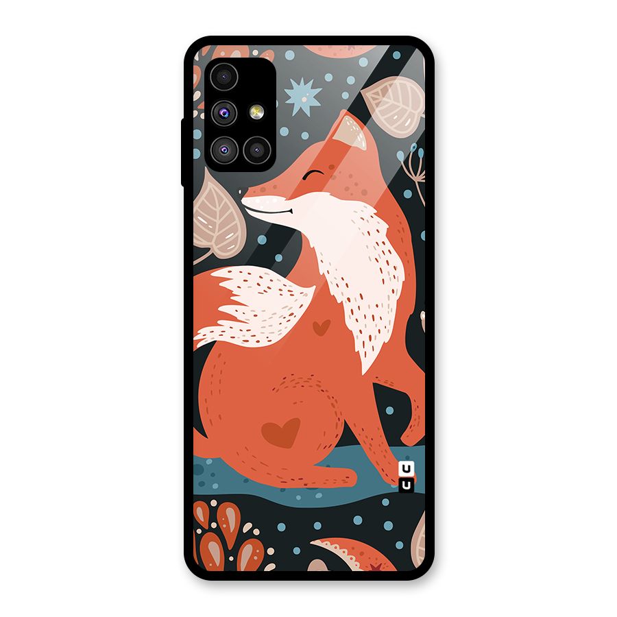 Nordic Arts Fox Glass Back Case for Galaxy M51