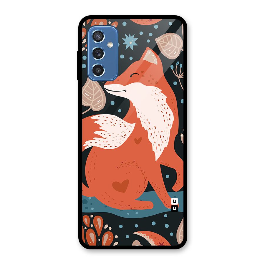 Nordic Arts Fox Glass Back Case for Galaxy M52 5G