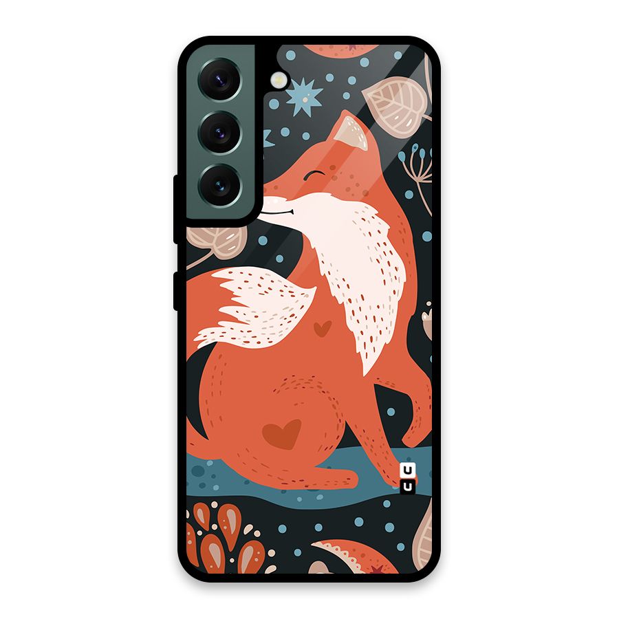 Nordic Arts Fox Glass Back Case for Galaxy S22 5G
