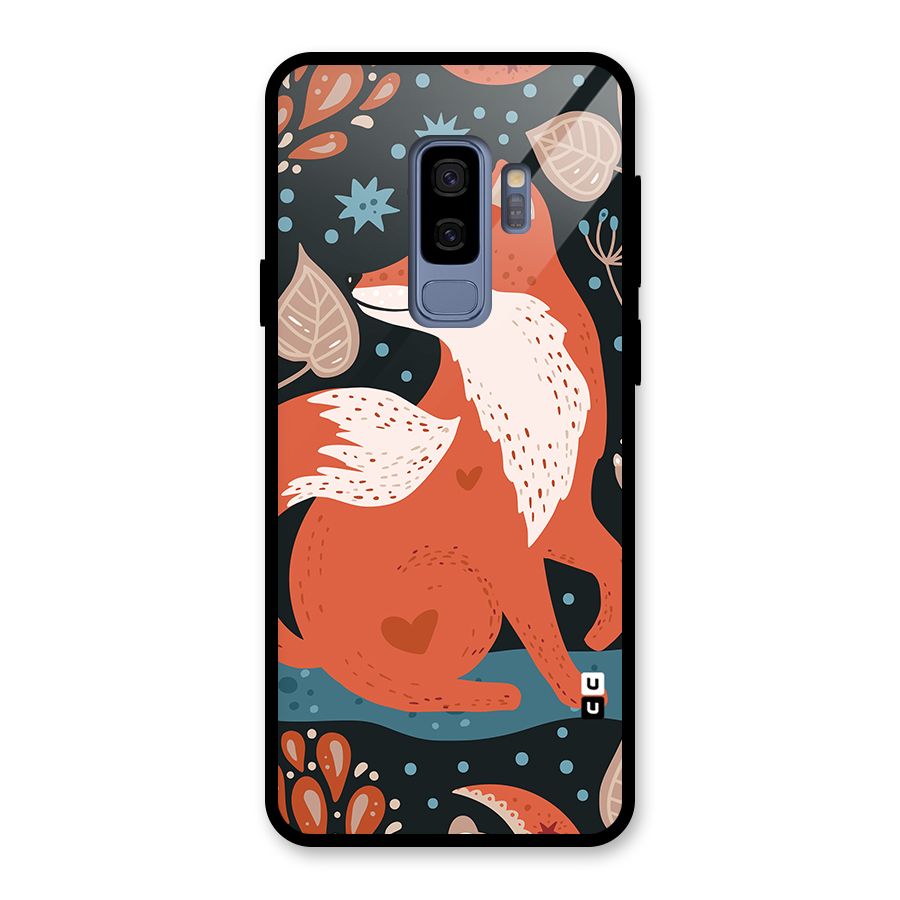 Nordic Arts Fox Glass Back Case for Galaxy S9 Plus