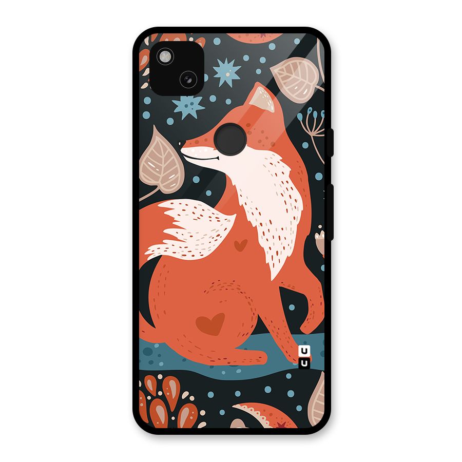 Nordic Arts Fox Glass Back Case for Google Pixel 4a