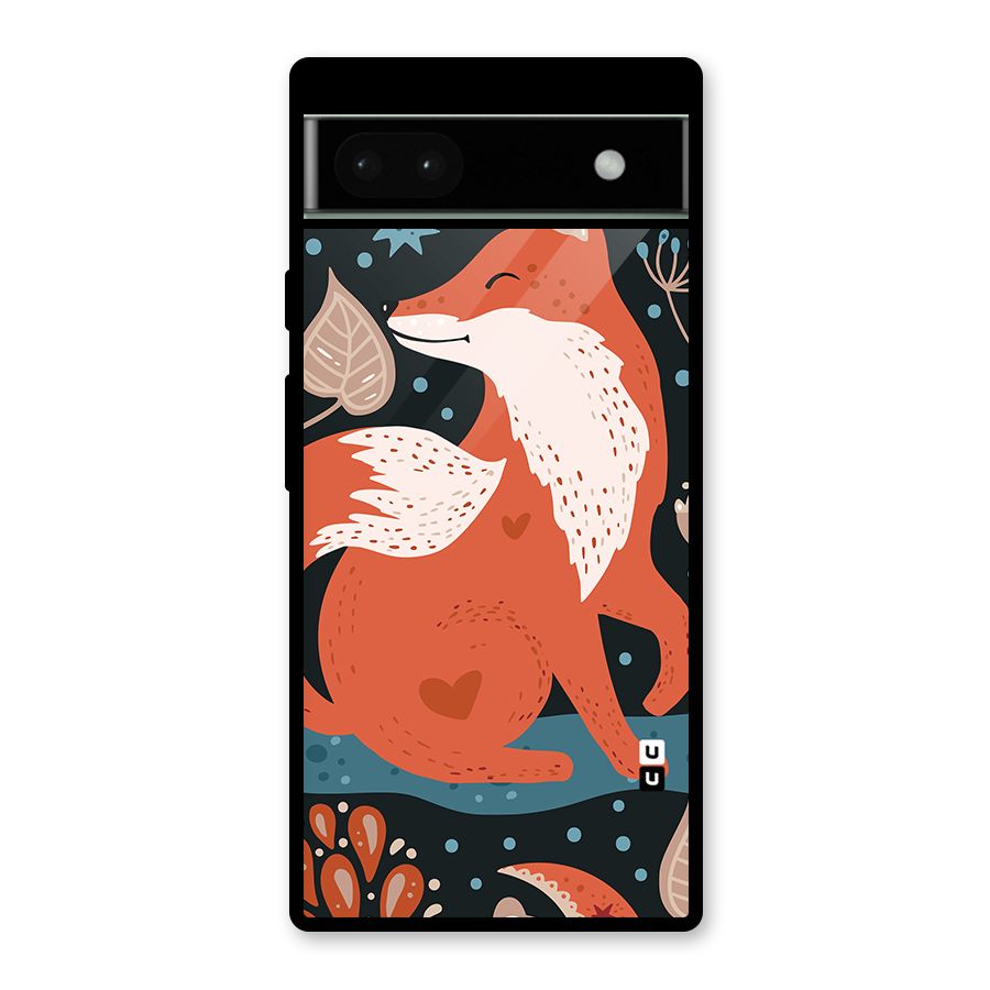 Nordic Arts Fox Glass Back Case for Google Pixel 6a