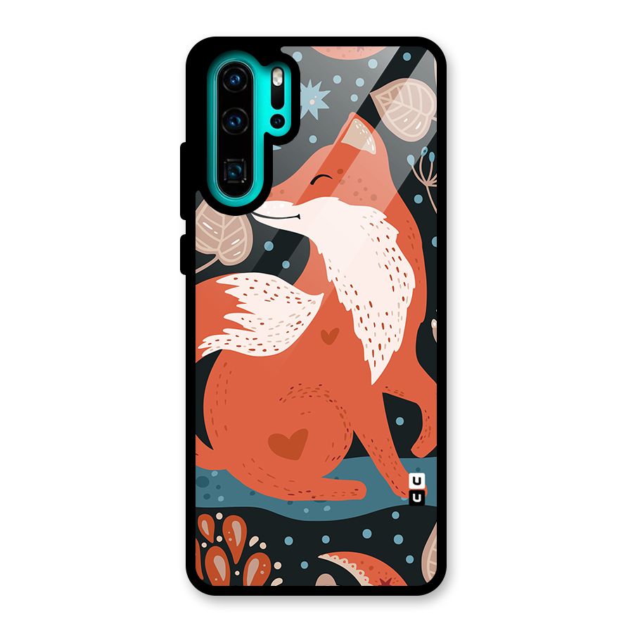 Nordic Arts Fox Glass Back Case for Huawei P30 Pro