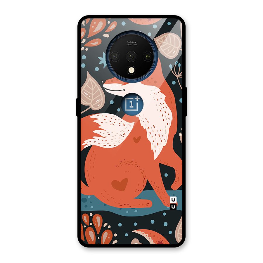 Nordic Arts Fox Glass Back Case for OnePlus 7T