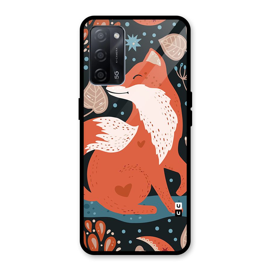 Nordic Arts Fox Glass Back Case for Oppo A53s 5G