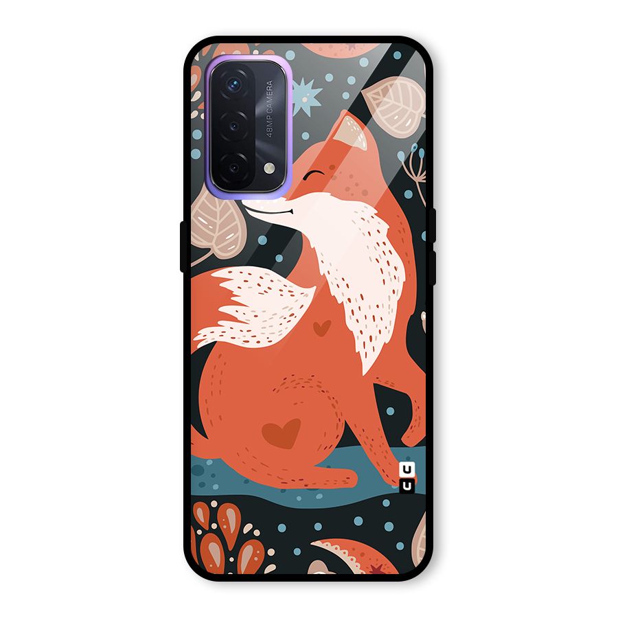 Nordic Arts Fox Glass Back Case for Oppo A74 5G