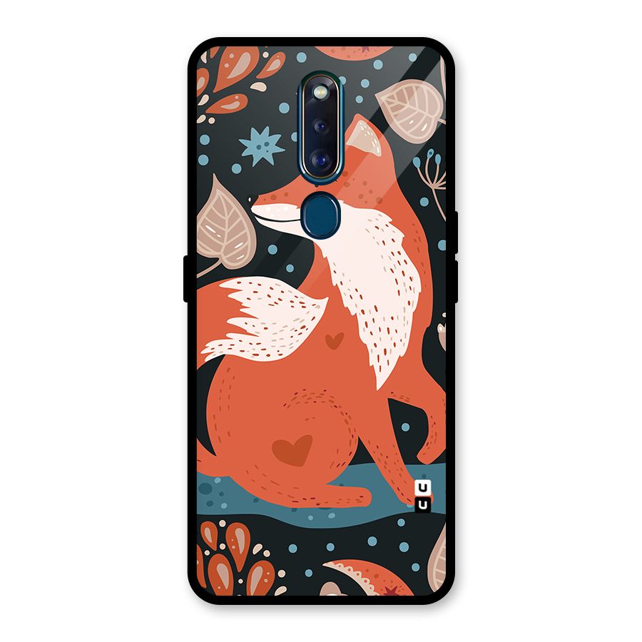 Nordic Arts Fox Glass Back Case for Oppo F11 Pro