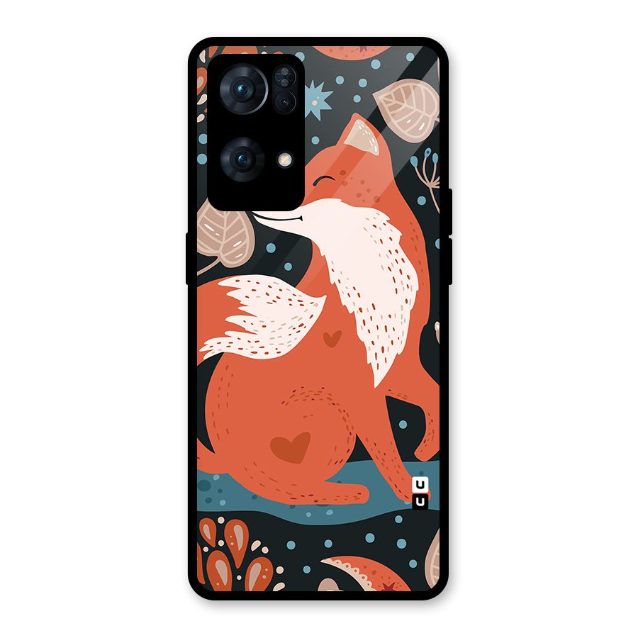 Nordic Arts Fox Glass Back Case for Oppo Reno7 Pro 5G