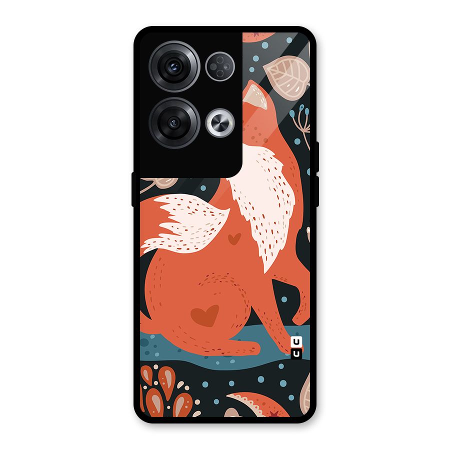 Nordic Arts Fox Glass Back Case for Oppo Reno8 Pro 5G