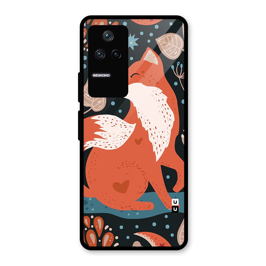 Nordic Arts Fox Glass Back Case for Poco F4 5G