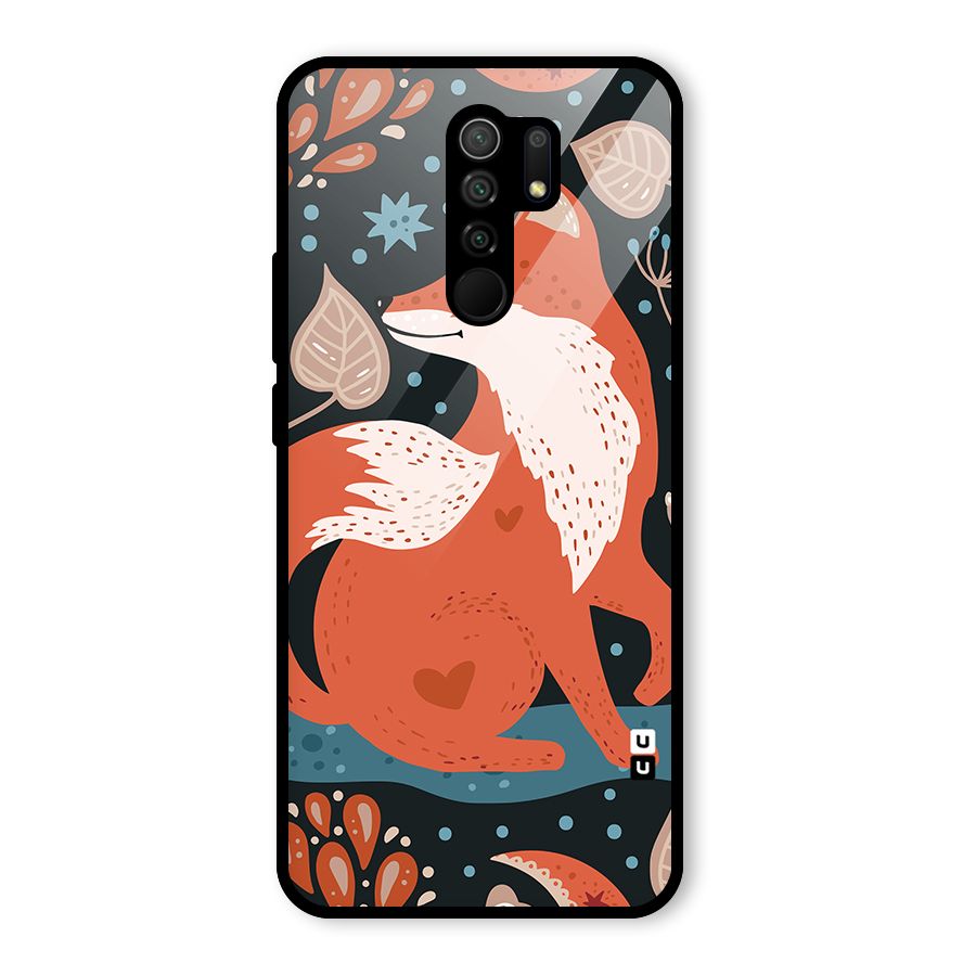Nordic Arts Fox Glass Back Case for Poco M2