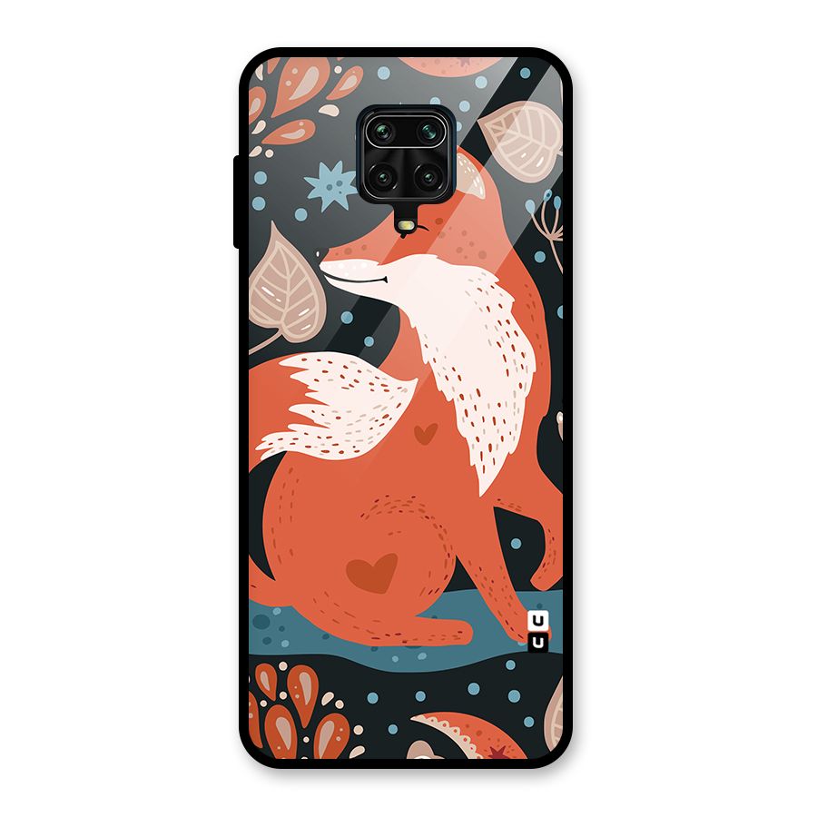Nordic Arts Fox Glass Back Case for Poco M2 Pro
