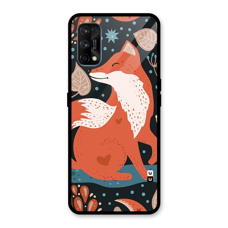 Nordic Arts Fox Glass Back Case for Realme 7 Pro