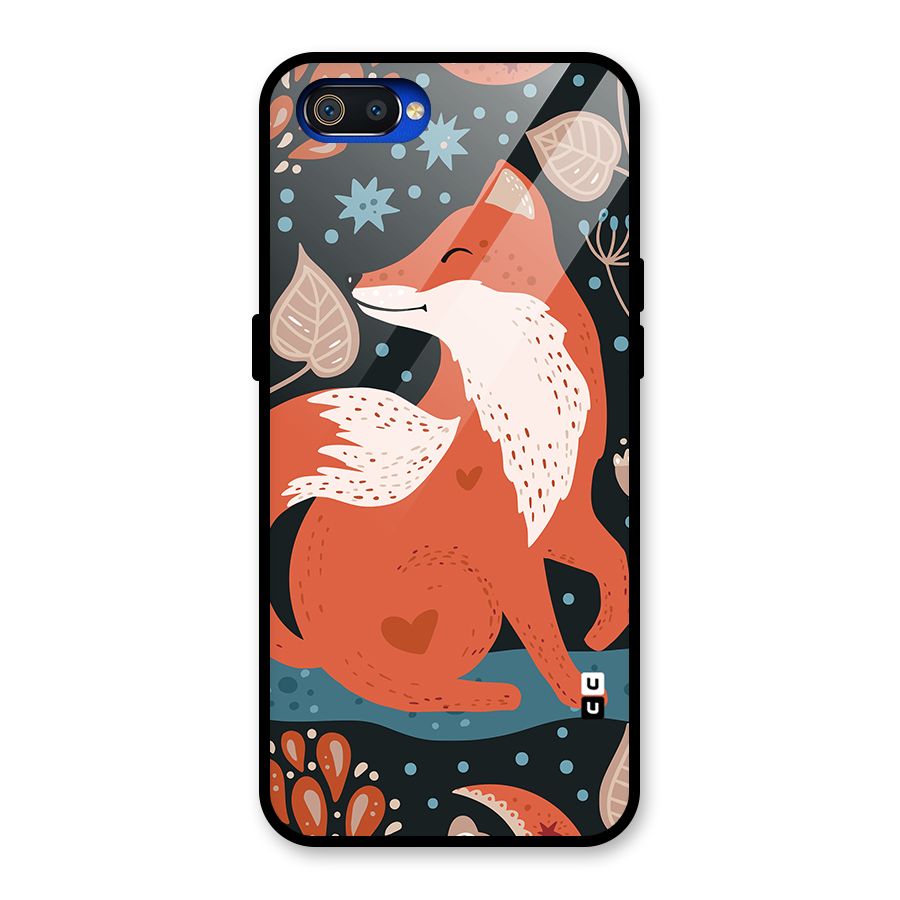 Nordic Arts Fox Glass Back Case for Realme C2