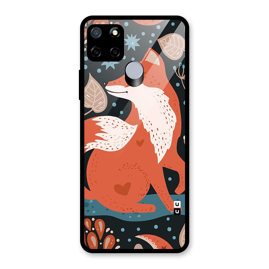 Nordic Arts Fox Glass Back Case for Realme Narzo 20