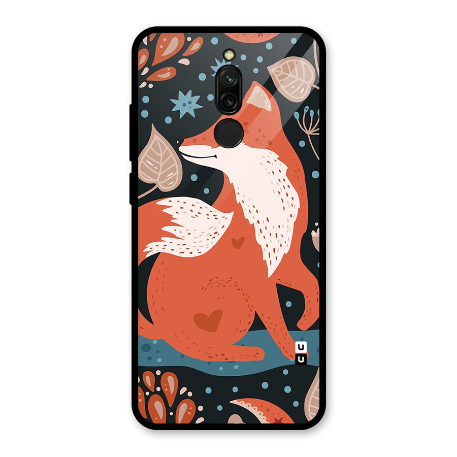 Nordic Arts Fox Glass Back Case for Redmi 8