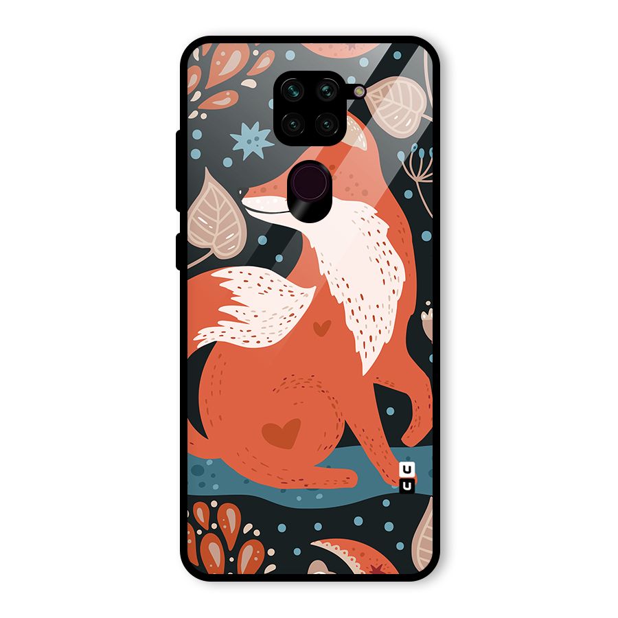Nordic Arts Fox Glass Back Case for Redmi Note 9