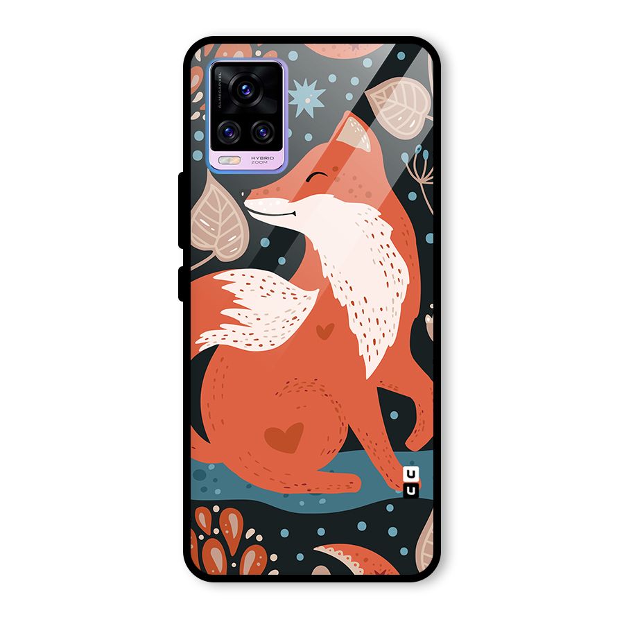 Nordic Arts Fox Glass Back Case for Vivo V20 Pro
