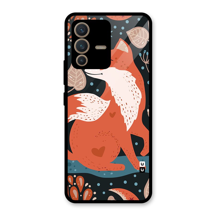 Nordic Arts Fox Glass Back Case for Vivo V23 5G