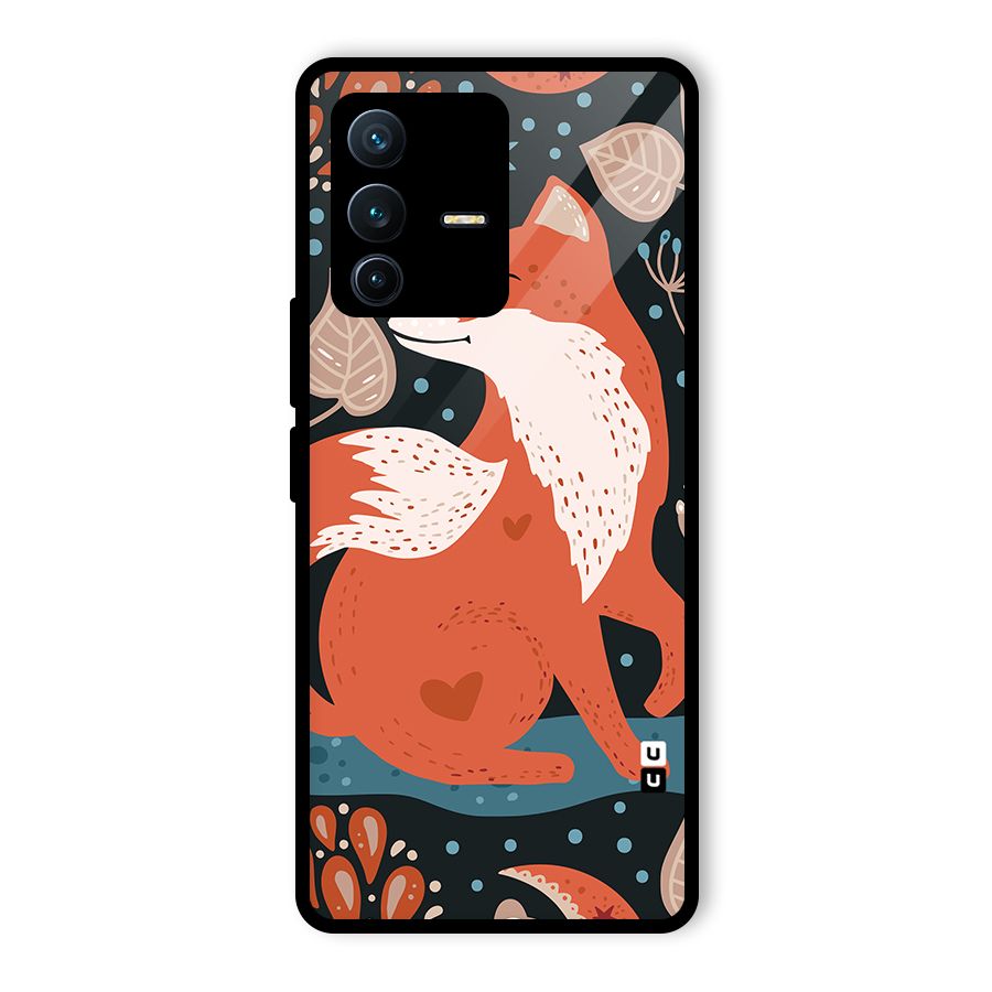 Nordic Arts Fox Glass Back Case for Vivo V23 Pro