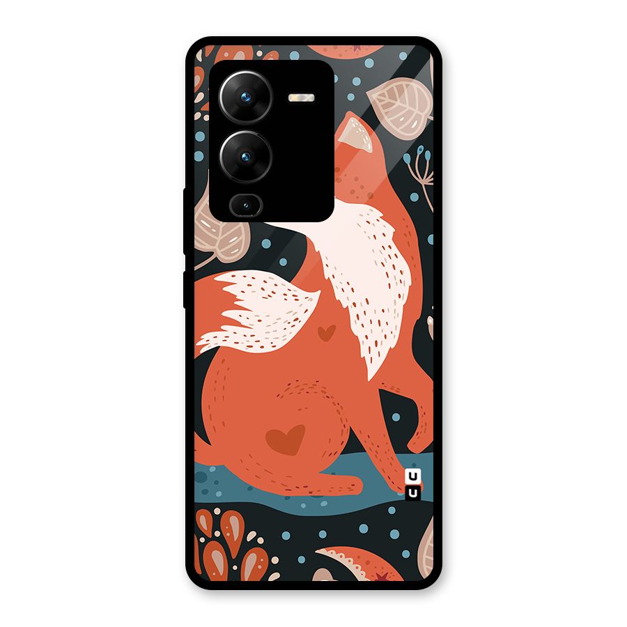 Nordic Arts Fox Glass Back Case for Vivo V25 Pro