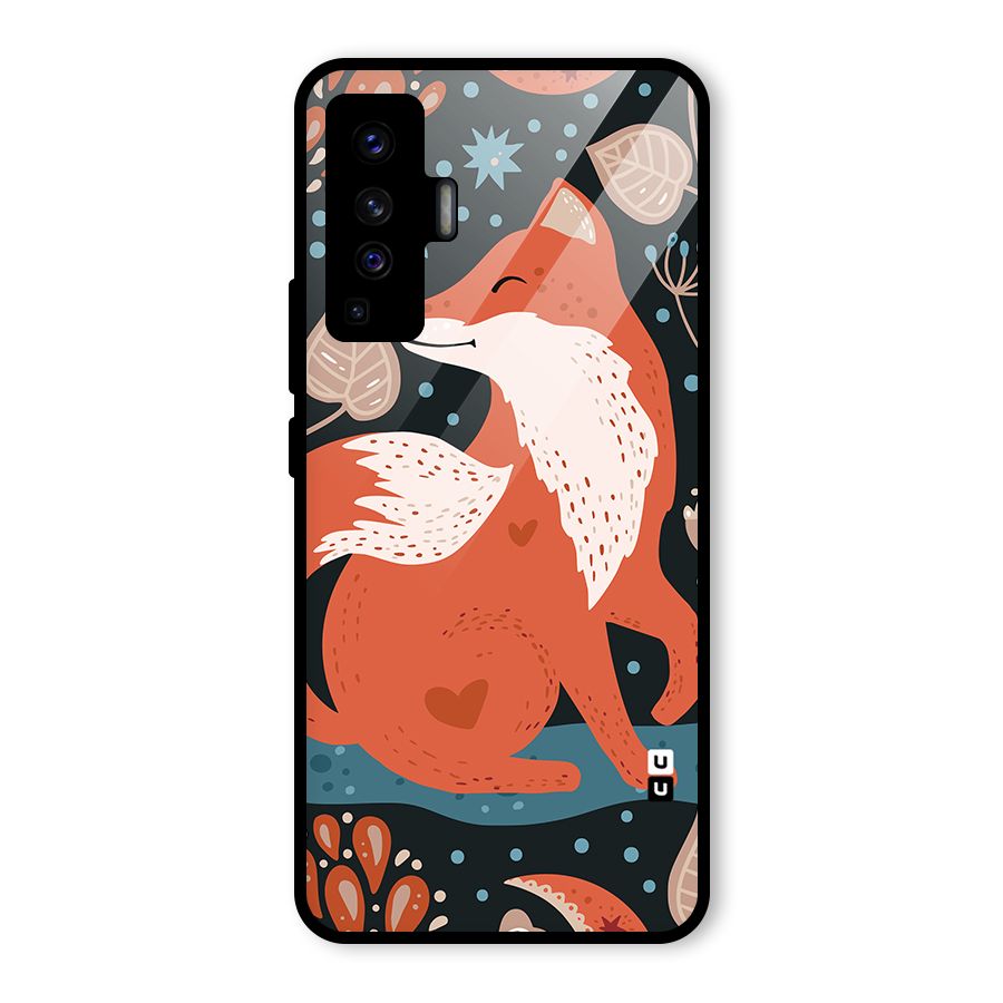 Nordic Arts Fox Glass Back Case for Vivo X50