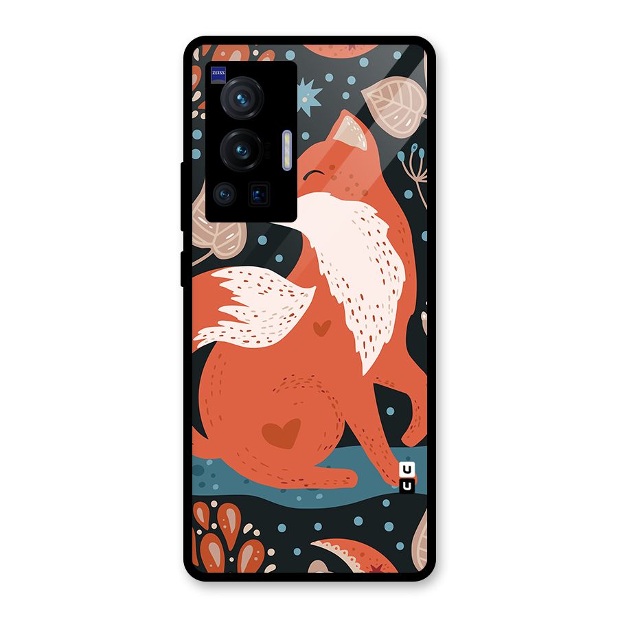 Nordic Arts Fox Glass Back Case for Vivo X70 Pro