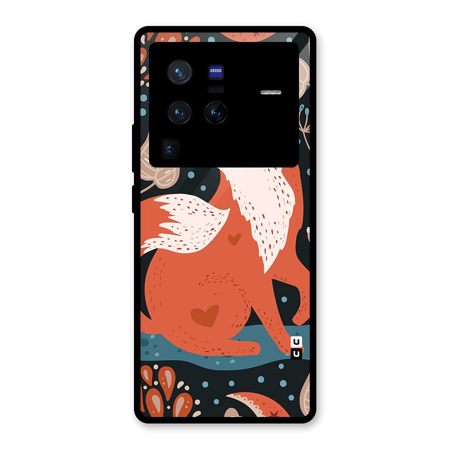 Nordic Arts Fox Glass Back Case for Vivo X80 Pro