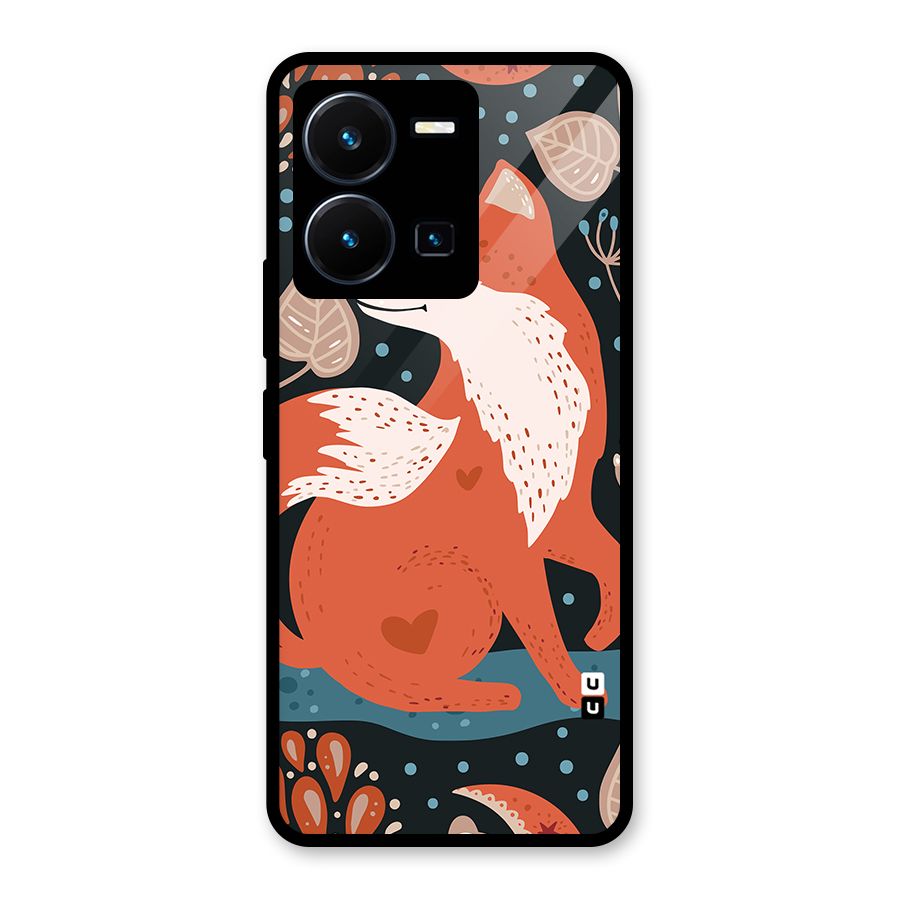 Nordic Arts Fox Glass Back Case for Vivo Y35