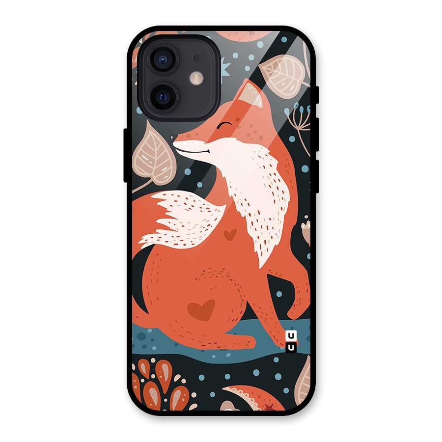 Nordic Arts Fox Glass Back Case for iPhone 12