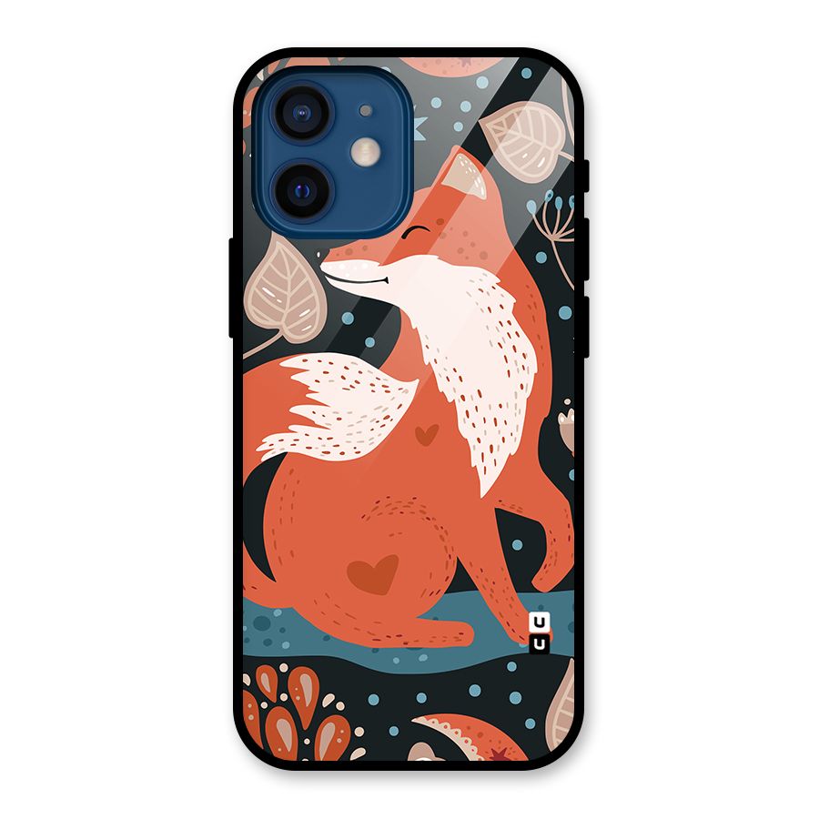 Nordic Arts Fox Glass Back Case for iPhone 12 Mini