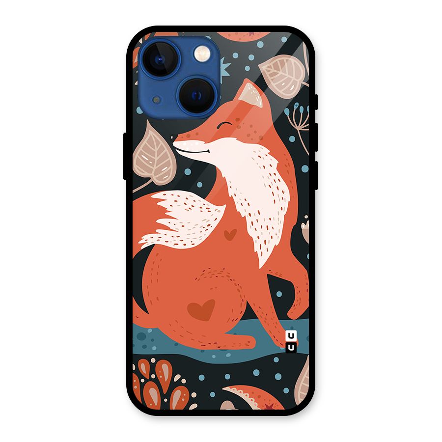 Nordic Arts Fox Glass Back Case for iPhone 13 Mini