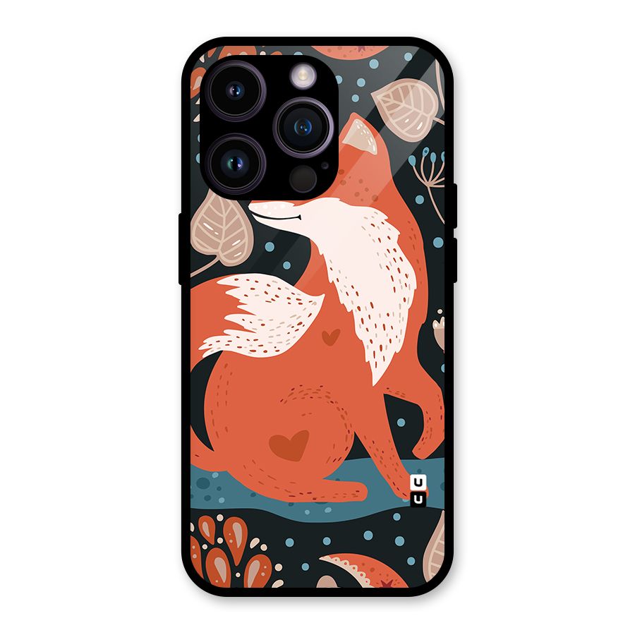 Nordic Arts Fox Glass Back Case for iPhone 14 Pro
